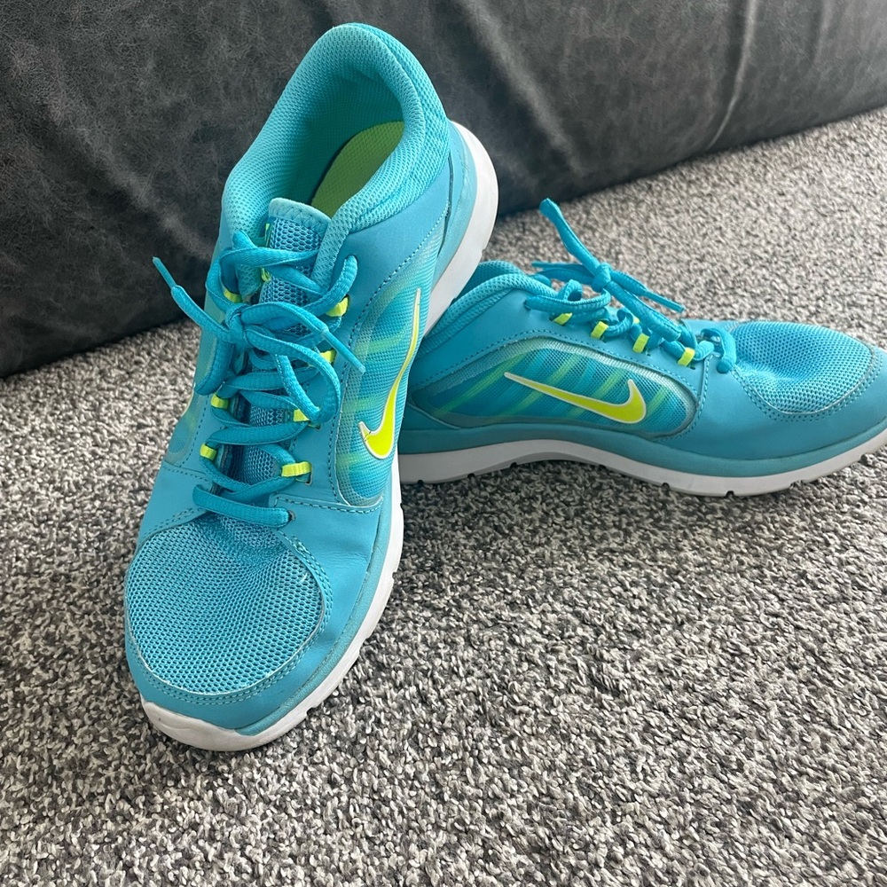 Nike Blue and Yellow Athletic Shoes